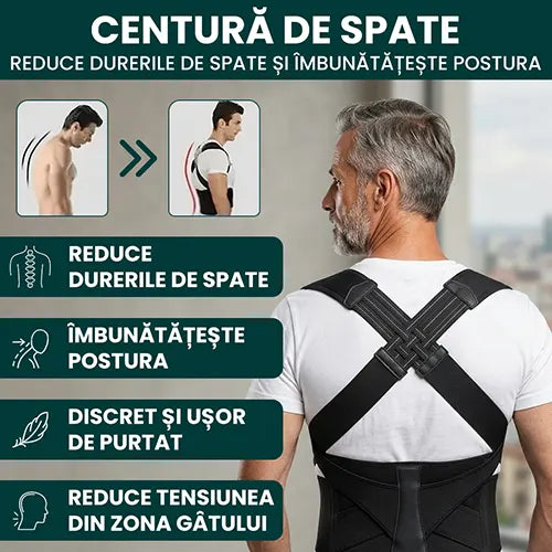 Centură de spate – Reduce durerile de spate și îmbunătățește postura