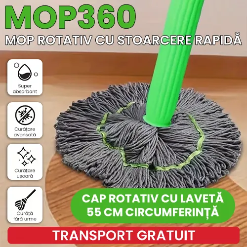 Mop360 - mop rotativ cu stoarcere rapidă