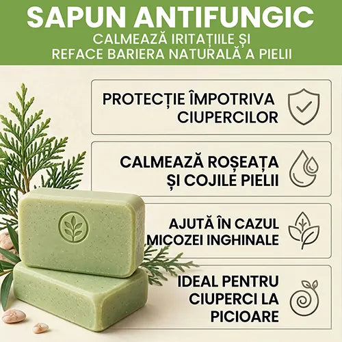 Sapun antifungic - Calmeaza iritatiile si reface bariera naturala a pielii