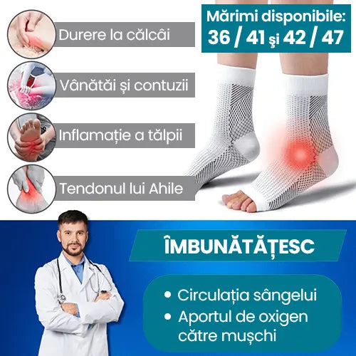 Sosete compresive pentru ameliorarea durerilor de picioare
