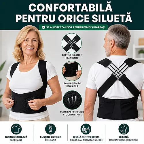 Centură de spate – Reduce durerile de spate și îmbunătățește postura