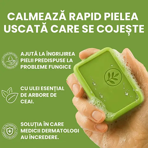 Sapun antifungic - Calmeaza iritatiile si reface bariera naturala a pielii